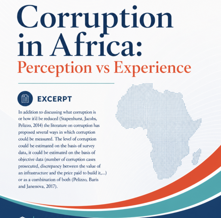 Corruption in Africa: perception vs experience